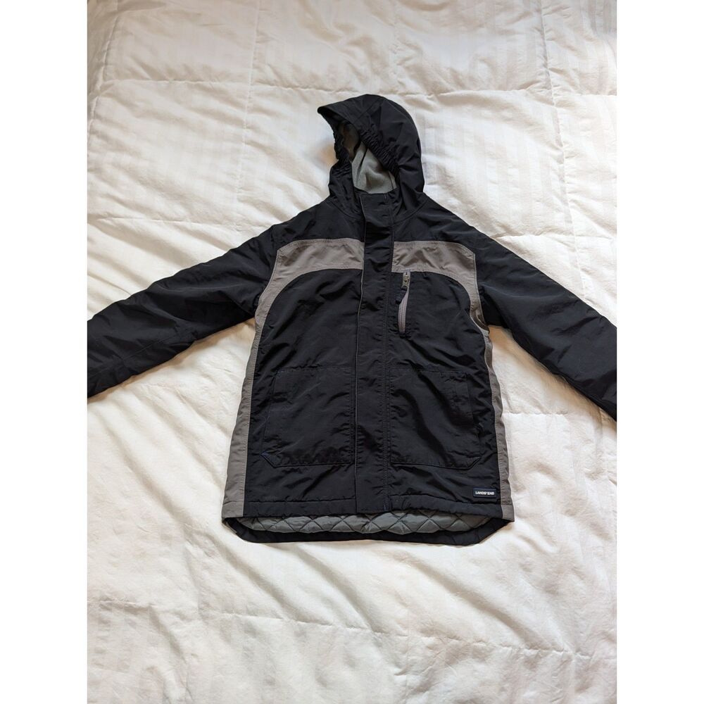Lands' End Black Winter Jacket 10/12